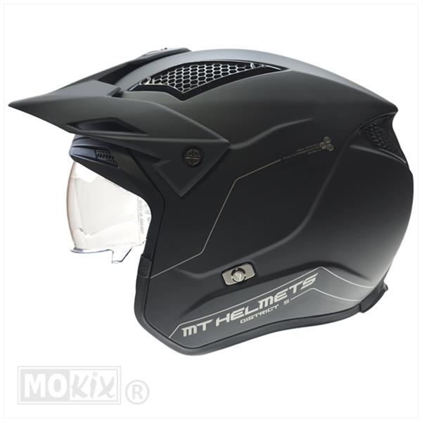 MT District S SV jethelm mat zwart