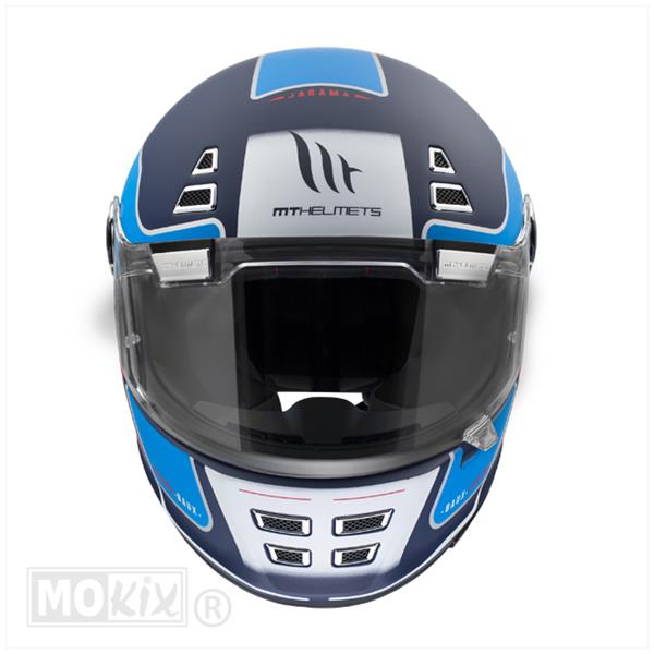 MT Jarama SV Baux integraalhelm mat blauw/rood