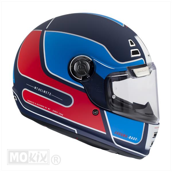 MT Jarama SV Baux integraalhelm mat blauw/rood