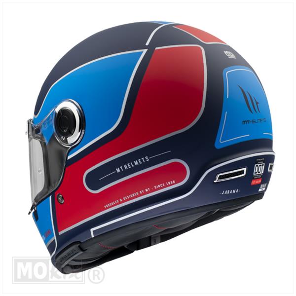 MT Jarama SV Baux integraalhelm mat blauw/rood