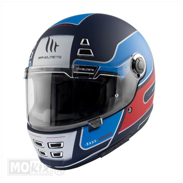 MT Jarama SV Baux integraalhelm mat blauw/rood