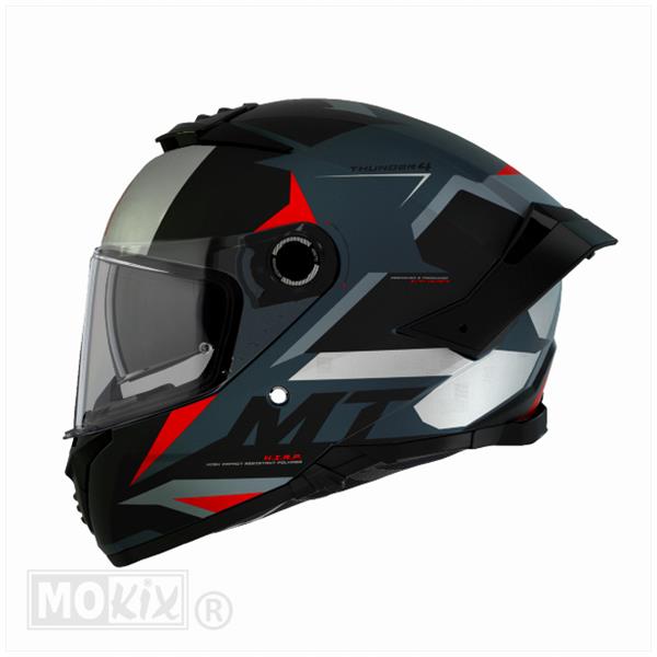 MT Thunder 4 SV integraalhelm Ergo mat-zwart rood