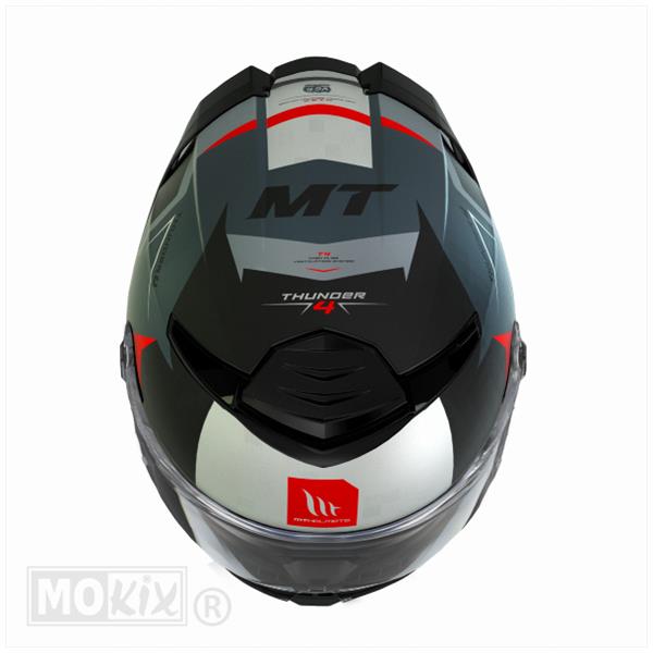 MT Thunder 4 SV integraalhelm Ergo mat-zwart rood