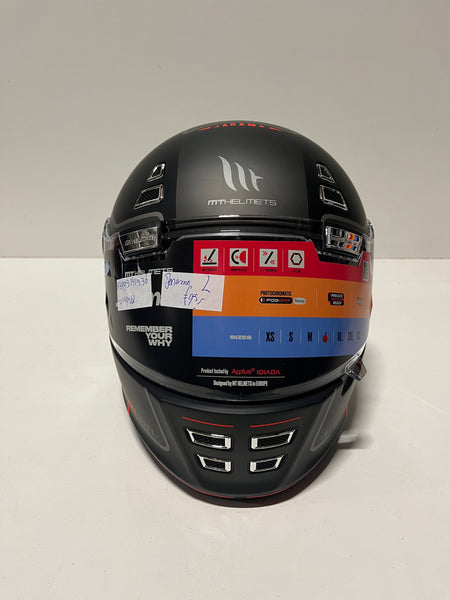 MT Jarama SV Baux integraalhelm mat zwart/rood