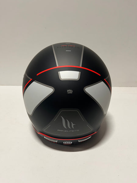 MT Jarama SV Baux integraalhelm mat zwart/rood