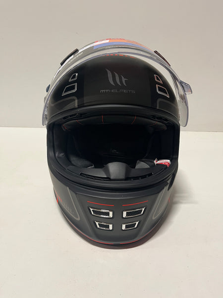 MT Jarama SV Baux integraalhelm mat zwart/rood