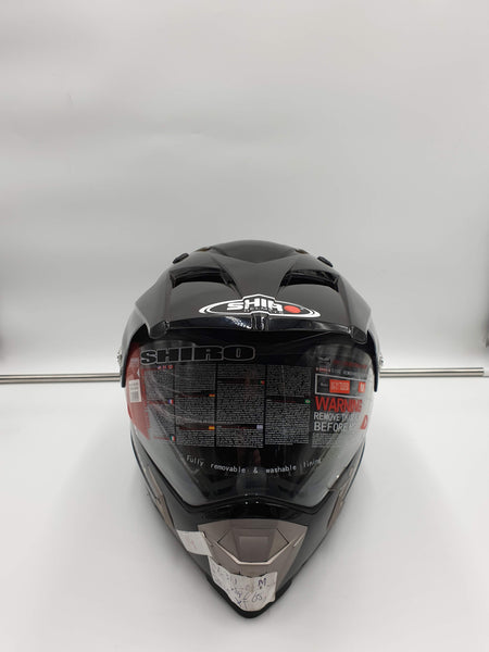 Shiro integraalhelm offroad tourism MX-311 zwart inclusief zonneklep - Helmendiscounter.nl