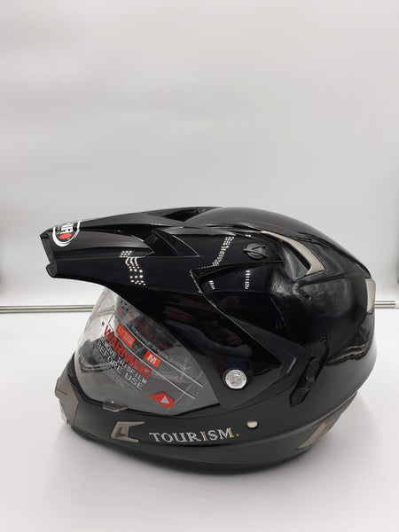 Shiro integraalhelm offroad tourism MX-311 zwart inclusief zonneklep - Helmendiscounter.nl