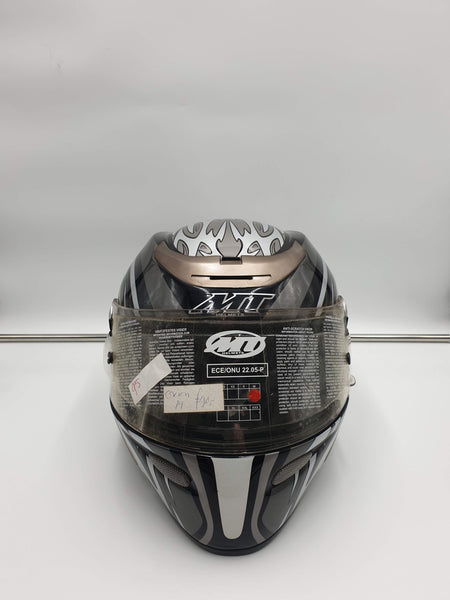 MT Axion integraalhelm grijs/wit/zwart - Helmendiscounter.nl