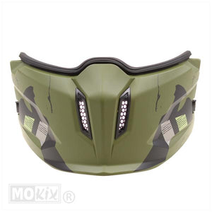 District Streetfighter kinstuk skull mat groen (klik model)