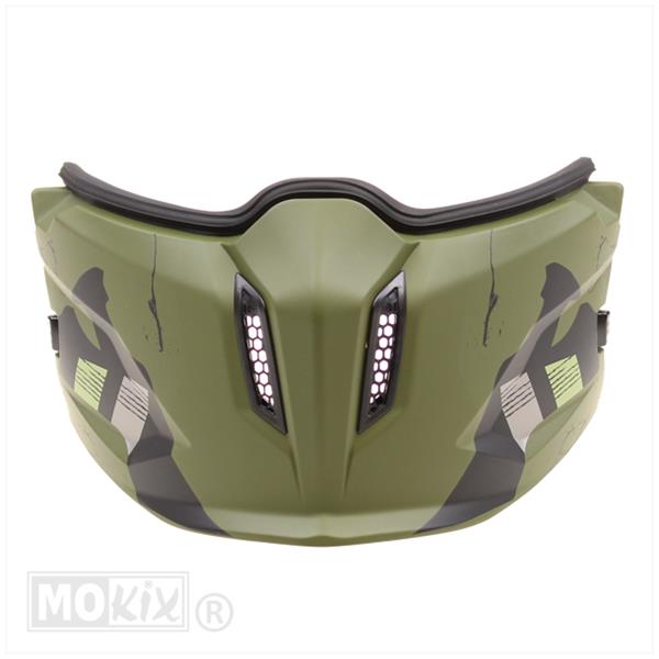 District Streetfighter kinstuk skull mat groen (klik model)