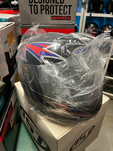 Tornado integraalhelm zwart-rood-blauw