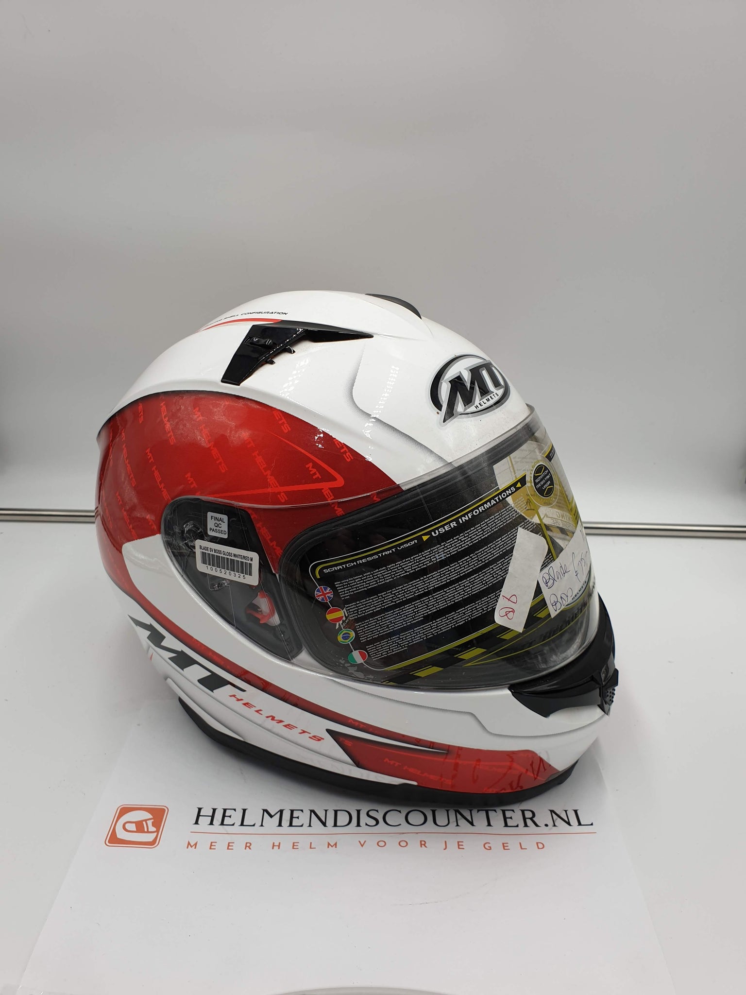 MT Blade SV Boss integraalhelm wit-rood