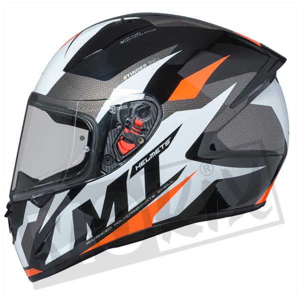 MT Stinger Brave integraalhelm fluor oranje