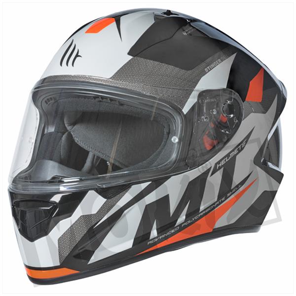 MT Stinger Brave integraalhelm fluor oranje