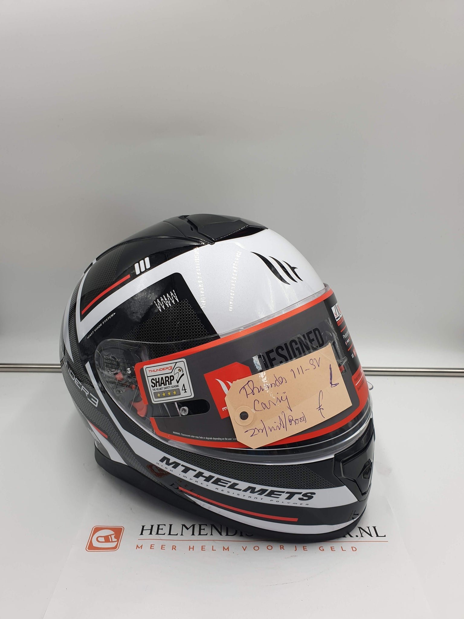 MT Thunder III SV Carry integraalhelm zwart-wit-rood