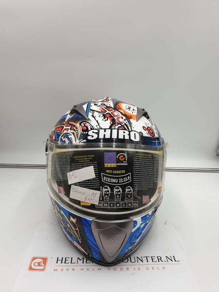 Shiro SH-3700 Assen integraalhelm wit-blauw