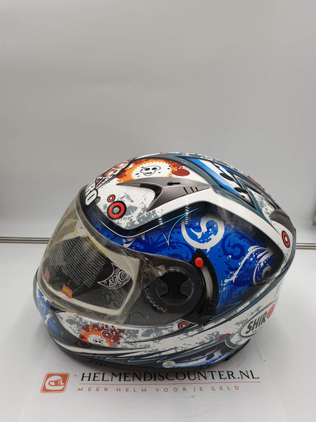 Shiro SH-3700 Assen integraalhelm wit-blauw