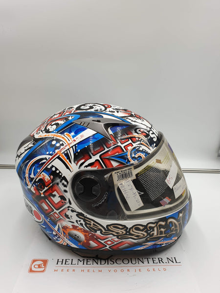Shiro SH-3700 Assen integraalhelm wit-blauw