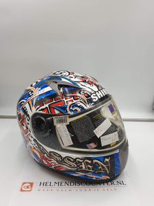 Shiro SH-3700 Assen integraalhelm wit-blauw