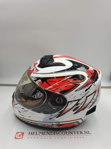 Shiro SH-821 Kerosen integraalhelm wit-rood
