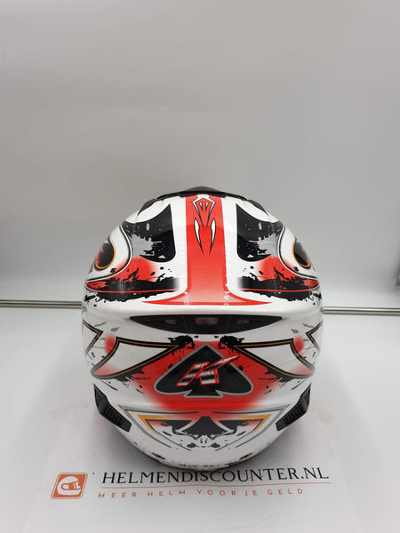 Shiro SH-821 Kerosen integraalhelm wit-rood