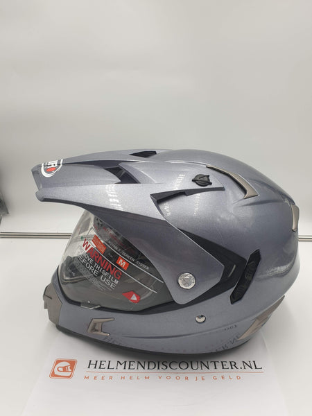Shiro integraalhelm offroad tourism MX-311 titanium inclusief zonneklep