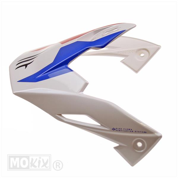 Streetfighter jethelm klep Twin wit-blauw-rood