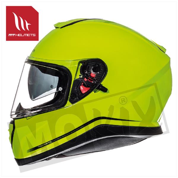MT Thunder III SV Solid fluor geel - Helmendiscounter.nl