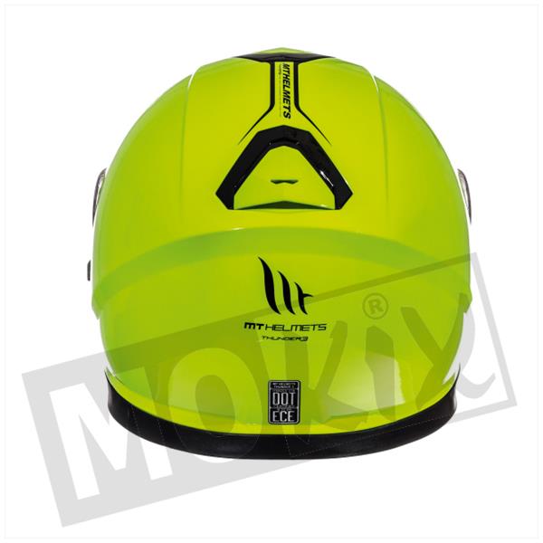 MT Thunder III SV Solid fluor geel - Helmendiscounter.nl